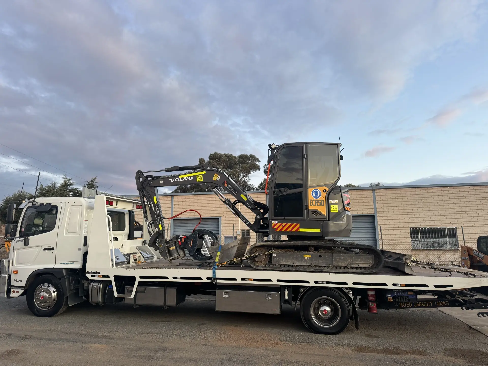 Attachment loaded on the truck for delivery